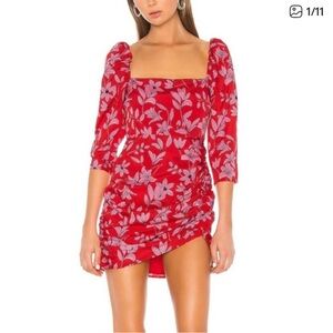 Camila Coelho Vibrant Red and Pink Dress